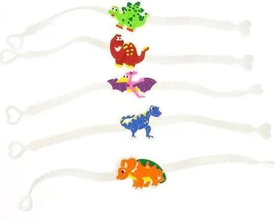 Image de Bracelet dinosaure en silicone (12 pièces)