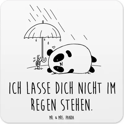 Produktbild von Mr. & Mrs. Panda Untersetzer für Gläser Panda Freundschaft 15er Set - Weiß - Geschenk, Coaster, Getränke, Glas-Untersetzer, Tassenuntersetzer, Tischuntersetzer