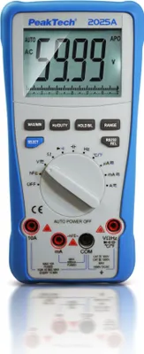 Immagine prodotto di Multimetro PeakTech, digitale, 1kV, 20MHz, 60MOhm (P 2025 A)