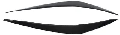 Image de 2 pièces de moulures de phares, noir brillant, moulures décoratives pour les paupières gauche et droite, pour la Série 1 F20/F21 restylée à hayon, 2015-2019