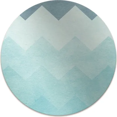 Produktbild von Rundmatte - Stuhlunterlage Bürostuhlunterlage - Rund Ø 100 cm - Bodenmatte - Fußmatte - Zygzaki-Dreiecke.