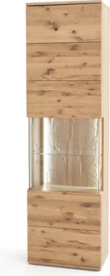 Produktbild von Vitrine 2 Santori | Eiche Bianco | ohne Beleuchtung