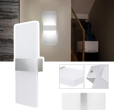 Obrázek produktu pro Jiubiaz LED nástěnné světlo 12W předsíňové světlo vnitřní nástěnné reflektory venkovní předsíňové svítidlo bílé