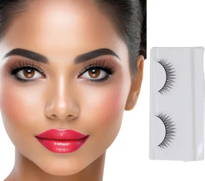 Produktbild von Künstliche Wimpern mit Kleber SCHWARZ Makeup