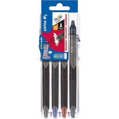 Zdjęcie produktu dla PILOT BLRT-FRP5-SET2GO 4 PILOT FRIXION point CLICKER 2 Go Tintenroller-Set farbsortiert 0,3 mm