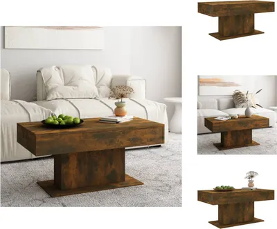 Zdjęcie produktu dla vidaXL Stolik kawowy dąb wędzony 96x50x45 cm materiał drewnopochodny - Stoliki kawowe