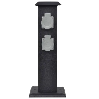 Produktbild von vidaXL Steckdosensäule Schwarz