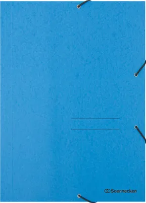 Produktbild von Eckspanner 1473 DIN A4 3 Klappen und Gummizug blau Packung mit 25 Stück