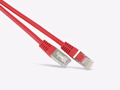 Produktbild von Netzwerk-Kabel CAT-6 Patchkabel DSL Ethernet 2m, für 1 GBit Netzwerke, rot