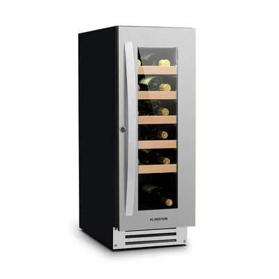 Obrázok produktu pre Klarstein vinotéka, vstavaná, slim, 50 l, sklenené dvere, 5-20 °C, 20 fliaš