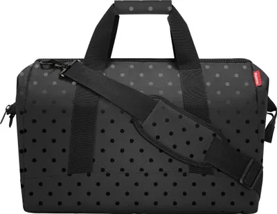 Produktbild von reisenthel allrounder L, Reisetasche, Sporttasche, Tasche, Glossy Dots Black, 30 L, MT7075