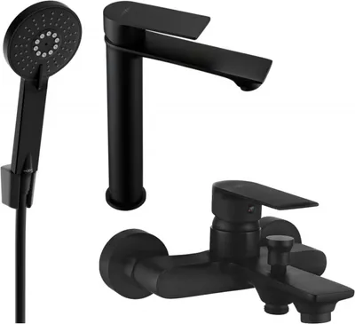 Produktbild von Mexen Royo R40 Badewannenset, Schwarz - 72213R40-70
