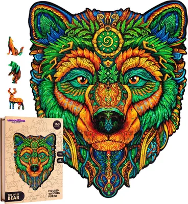 Produktbild von WOODLIKA Holzpuzzle Weiser Bä r 160 Teile
