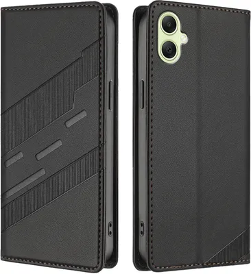 Image de Étui pour Samsung Galaxy A05, étui en cuirPolyuréthaneavec fente pour cartes et fonction stand Schwarz