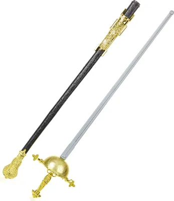 Image de Epée Rapier couleur or-couleur argent-noir