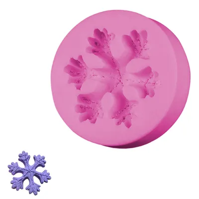 Produktbild von Fondantform aus Silikon, Schneeflocke, ca. 7x7x1,6 cm