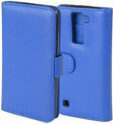 Obrázek produktu pro Cadorabo Pouzdro pro LG K8 2016 v modrém provedení Zadní kryt Mobilní telefon Ochranný kryt Book Case Booklet Cardholder