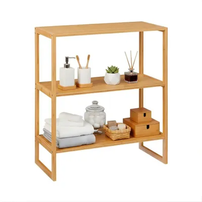 Productafbeelding van Bamboe Modulaire Rek met 2 Niveaus 84 x 69,7 cm