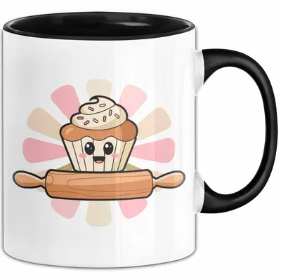 Produktbild von Bäcker Tasse Geschenkidee Konditor Lustiger Spruch Geschenkidee Lustig (Schwarz)
