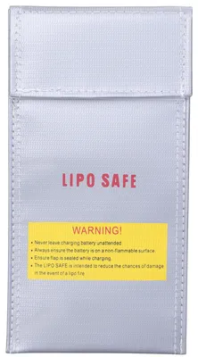 Produktbild von Sicherheitstasche für LiPo-Akkus, feuer- und explosionsgeschützt, mit Ladeschutz.