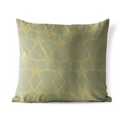 Produktbild von MuchoWow® Outdoor Kissen - Muster - Luxus - Grün - Gold - 45x45 cm - Wetterfest - Lounge Kissen - Fotokissen - Dekoratives Kissen
