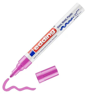 Produktbild von Edding 750, Pink, Pink, Weiß, 1 Farben, Rundspitze, Rund, 2 mm