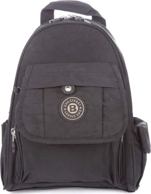 Zdjęcie produktu dla Bag Street Lekki Plecak Turystyczny z Kreszu Materiałowy Miejski Średni Czarny