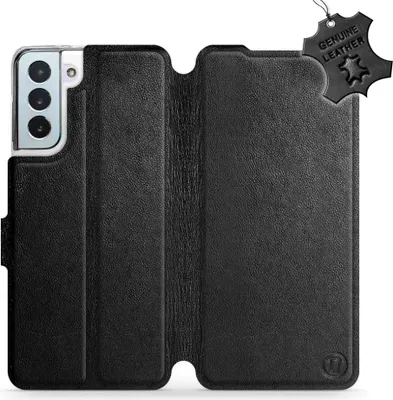 Produktbild von Echtleder Handyhülle für Galaxy S21 Plus, Mobiwear Leather, Schwarz