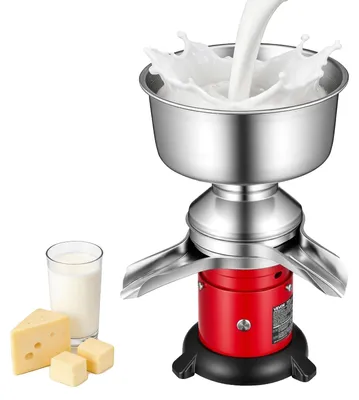 Immagine prodotto di Separatore elettrico per latte VEVOR da 40 W, 60 l/h, con base rotonda e comandi a pulsante, 10.500 giri/min, separatore per latte, centrifuga per latte in acciaio inossidabile 304 con serbatoio da 4,5 l per la cucina