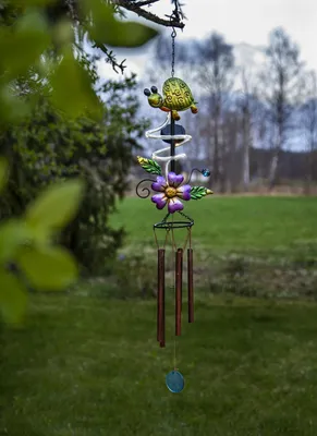 Produktbild von LED-Solar-Windspiel 'Turtle', bunt, ca. 104x17 cm