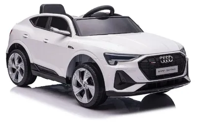 Image de Véhicule pour enfants - voiture électrique "Audi E-Tron" - sous licence - batterie 12V7AH et 4 moteurs- 2,4Ghz + MP3 + cuir + EVA-blanc