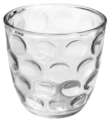 Produktbild von Teelichtglas "Bubble" 8,5 x 8,5cm. Windlicht Teelichthalter aus Glas