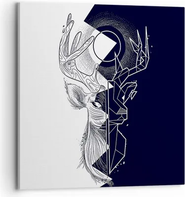 Produktbild von Bild auf Leinwand - Leinwandbild - Abstraktion modern - 70x70cm - Wand Bild - Wanddeko - Wandbilder - Leinwanddruck - Bilder - Kunstdruck - Wanddekoration - Leinwand bilder - Wandkunst - AC70x70-4059