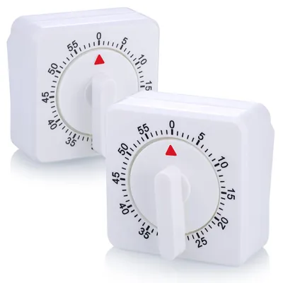 Productafbeelding van Mechanische keukentimer - 2 stuks korte timer - keukenwekker voor in de keuken