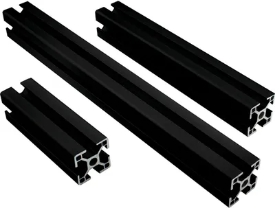 Produktbild von ALU Profil Aluprofil 30x30mm Nut 8 Aluminium Systemprofil Typ I schwarz 200mm