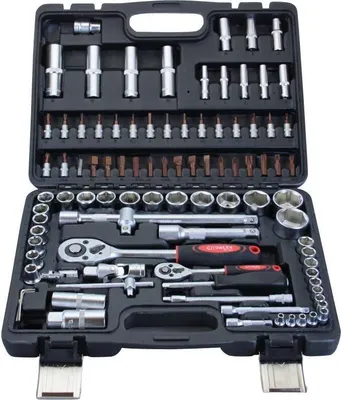 Produktbild von Citomerx Werkzeugkoffer Profi - Steckschlüsselsatz 94-tlg. 1/4" 1/2"