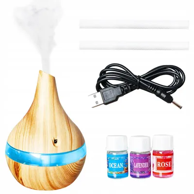 Obrázok produktu pre Malatec 10950 Ultrasonický USB aromatický zvlhčovač vzduchu 300ml svetlo hnedý