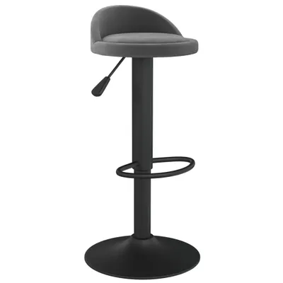 Immagine prodotto di Sgabello da Bar Grigio Scuro in Velluto