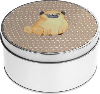 Produktbild von Mr. & Mrs. Panda Kaffeedose Mops - Hundeglück - Geschenk, Vorratsdosen, Hundemama, Metalldose Rund, zuckerdose, Hund, Blechdose, Dose, Liebe, Vorratsdose, Knuffig