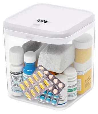 Produktbild von Sicherheits Aufbewahrungsbox mit Zahlenschloss 3-stellig 3,18L transparent Kunststoff Box für Handy Snacks Medikamente Haushalt