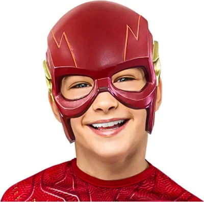 Produktbild von Flash - Halbgesichtsmaske - Kinder BN5654 (Einheitsgröße) (Rot/Gold)