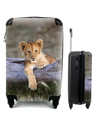Produktbild von MuchoWow® Koffer Handgepäck Trolley Rollkoffer Kleine Reisekoffer mit 4 Rollen - Jungtier - Tier - Natur - Cabin Size < 55x40x23 cm & 55x40x20 cm - Fotokoffer - Kabinenkoffer - Boardgepäck - Reise-Box - Reisekoffer - Reisegepäck - Koffer mit Bild - Trolley für Kinder