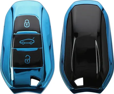 Obrázok produktu pre kwmobile Kryt na kľúč od auta kompatibilný s 3-tlačidlovým kľúčom Smartkey Peugeot Citroen (iba Keyless Go) - Silikónový kryt na kľúč -