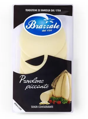 Image de Provolone piquant, en tranches, 80 g, marque Brazzale