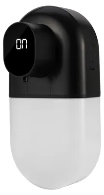 Immagine prodotto di INF Distributore di sapone schiumoso a parete intelligente in gel con display umidità e temperatura, sensore a infrarossi senza contatto, regolazione a 3 livelli, ricaricabile USB Nero