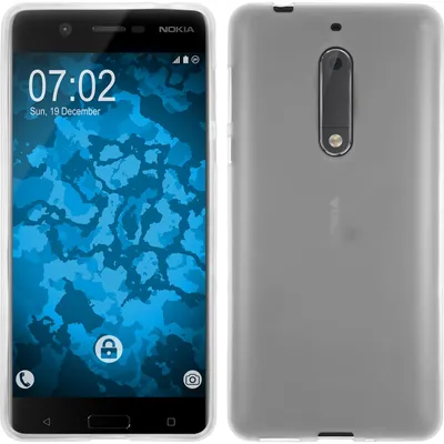 Produktbild von PhoneNatic Case für Nokia 5 Hülle Silikon weiß matt Cover Nokia 5 Tasche + 2 Schutzfolien