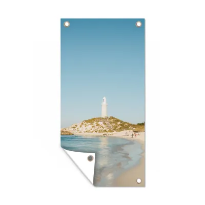 Obrázek produktu pro MuchoWow® Zahradní plakáty - Ostrov s majákem - 60x30 cm - Zahradní dekorace
