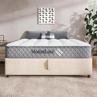 Obrázek produktu pro Ortopedická matrace z chladivé pěny, rozměry 120x200 cm, 7zónová kapslová pružinová výplň, tvrdost H3, barva bílá