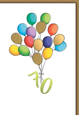 Produktbild von 70. Geburtstag - Glückwunschkarte im Format 11,5 x 17 cm mit
