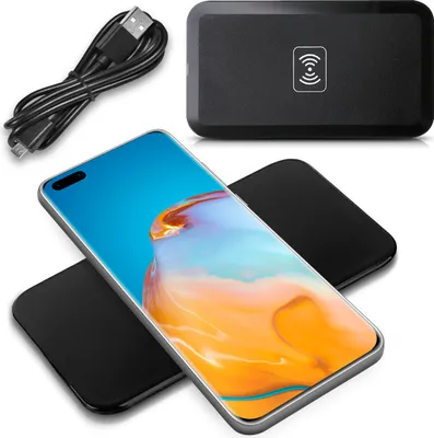 Produktbild von QI Schnell Ladegerät Kabellos für Huawei P40 Pro / Plus Induktives Laden Charger